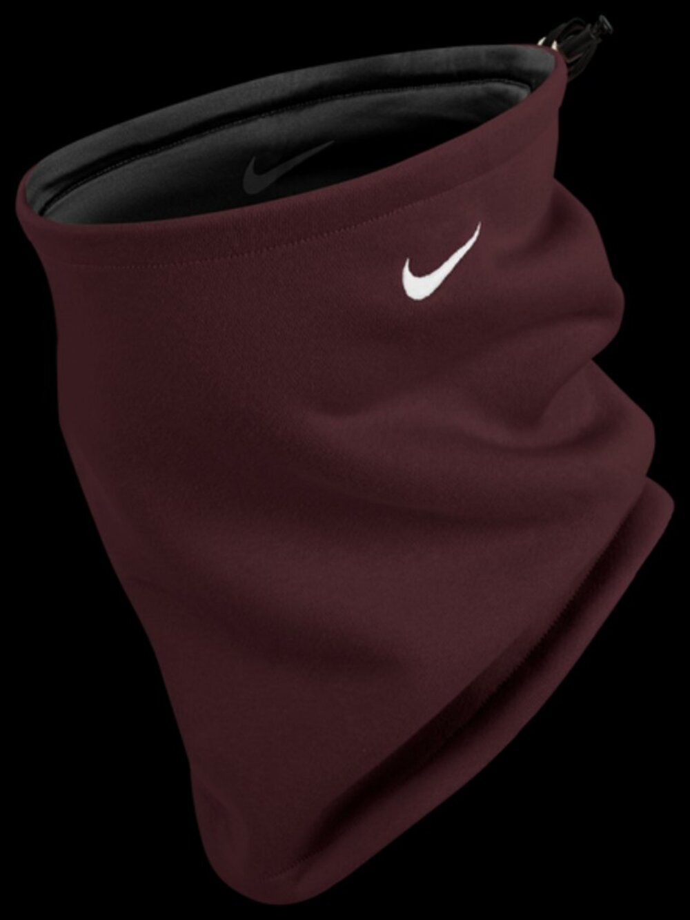 NIKE Reversible Phoenix Fleece Neck Warmer Burgundy Crush/Black/White NWT